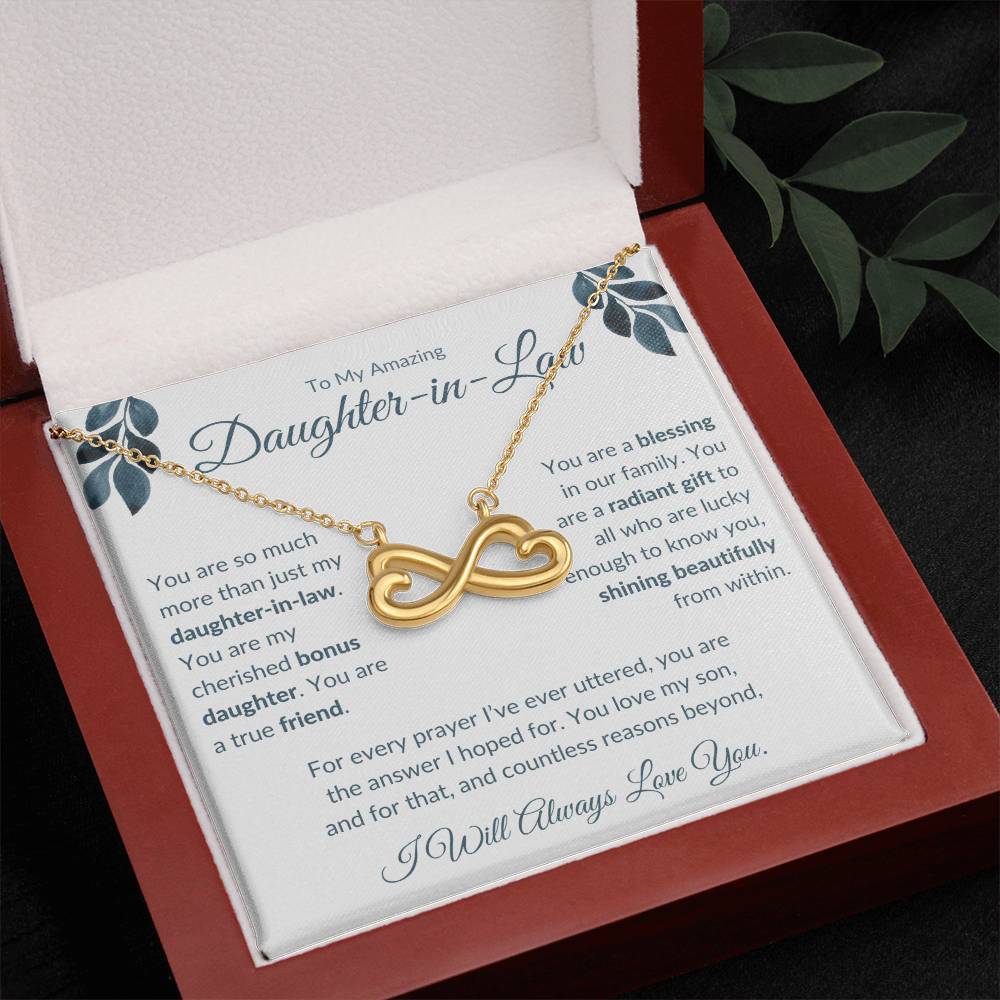 Endless Love Necklace For Daughter-In-Law - Leafy White