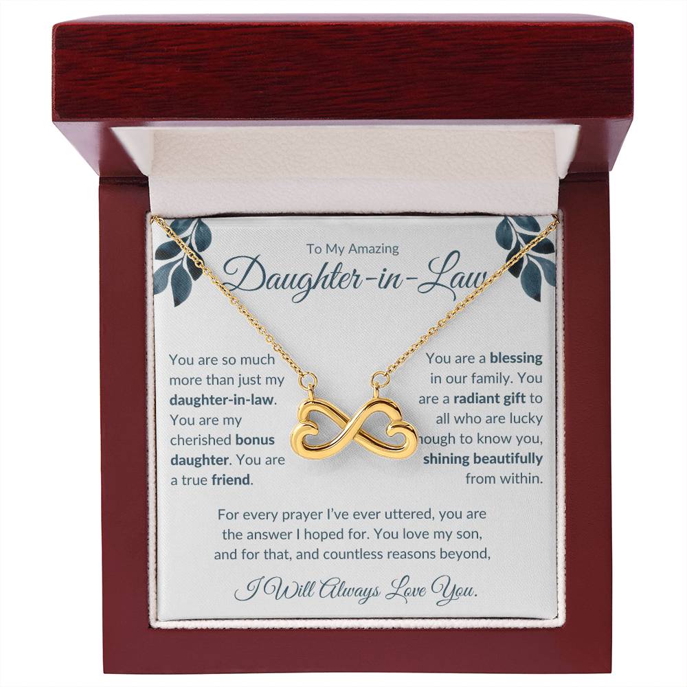 Endless Love Necklace For Daughter-In-Law - Leafy White