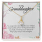 Alluring Beauty Necklace For Granddaughter - Corner Roses on White