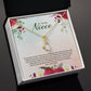 Alluring Beauty Necklace For Niece - Red Flowers