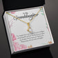 Alluring Beauty Necklace For Granddaughter - Corner Roses on White