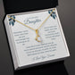 Alluring Beauty Necklace For Daughter - Leafy White