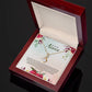 Alluring Beauty Necklace For Niece - Red Flowers