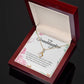 Alluring Beauty Necklace For Granddaughter - Corner Roses on White