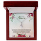 Alluring Beauty Necklace For Niece - Red Flowers
