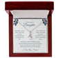 Alluring Beauty Necklace For Daughter - Leafy White