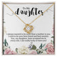 Love Knot Necklace For Daughter  - Flowers On White