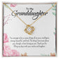 Love Knot Necklace For Granddaughter - Corner Roses on White