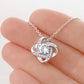 Love Knot Necklace For Amazing Daughter - From Mom & Dad - Different Moon