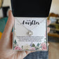 Love Knot Necklace For Daughter  - Flowers On White