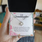 Love Knot Necklace For Granddaughter - Corner Roses on White