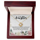 Love Knot Necklace For Daughter  - Flowers On White