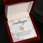 Love Knot Necklace For Granddaughter - Corner Roses on White