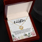 Love Knot Necklace For Daughter  - Flowers On White