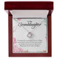 Love Knot Necklace For Granddaughter - Corner Roses on White
