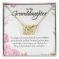 Interlocking Hearts Necklace For Granddaughter - Corner Roses on White