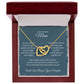 Interlocking Hearts Necklace For Mother - Dark Cyan