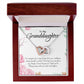 Interlocking Hearts Necklace For Granddaughter - Corner Roses on White