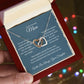 Interlocking Hearts Necklace For Mother - Dark Cyan