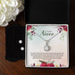 Eternal Hope Necklace & Earring Set For Niece - Red Flowers