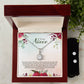 Eternal Hope Necklace & Earring Set For Niece - Red Flowers