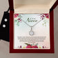 Eternal Hope Necklace & Earring Set For Niece - Red Flowers