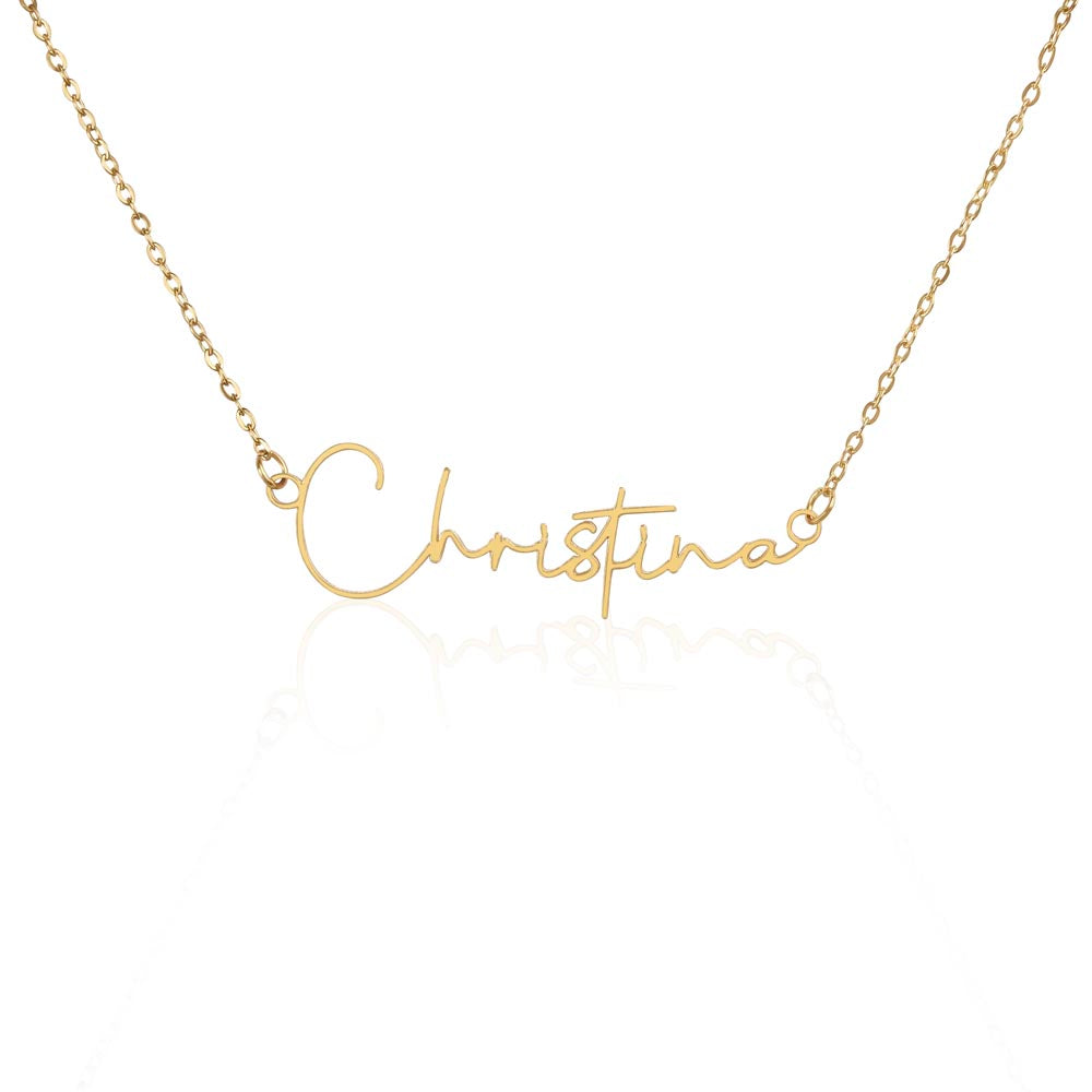 Signature Name Necklace For Daughter - Personalized - Black