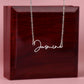 Signature Name Necklace For Daughter - Personalized - Black