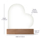 Acrylic Heart Plaque For Mother - Corner Floral on White
