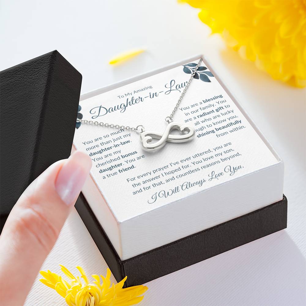 Endless Love Necklace For Daughter-In-Law - Leafy White