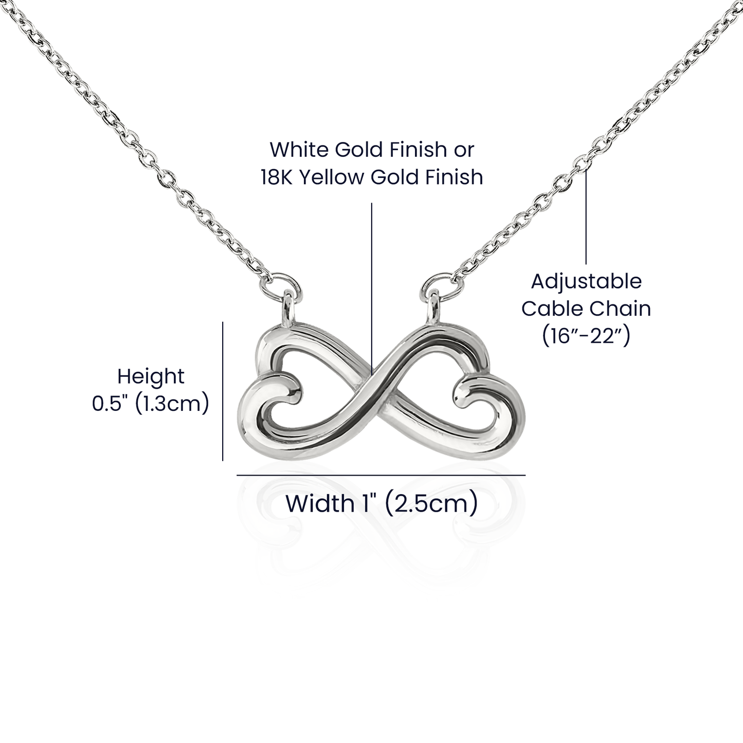 Endless Love Necklace For Daughter-In-Law - Leafy White