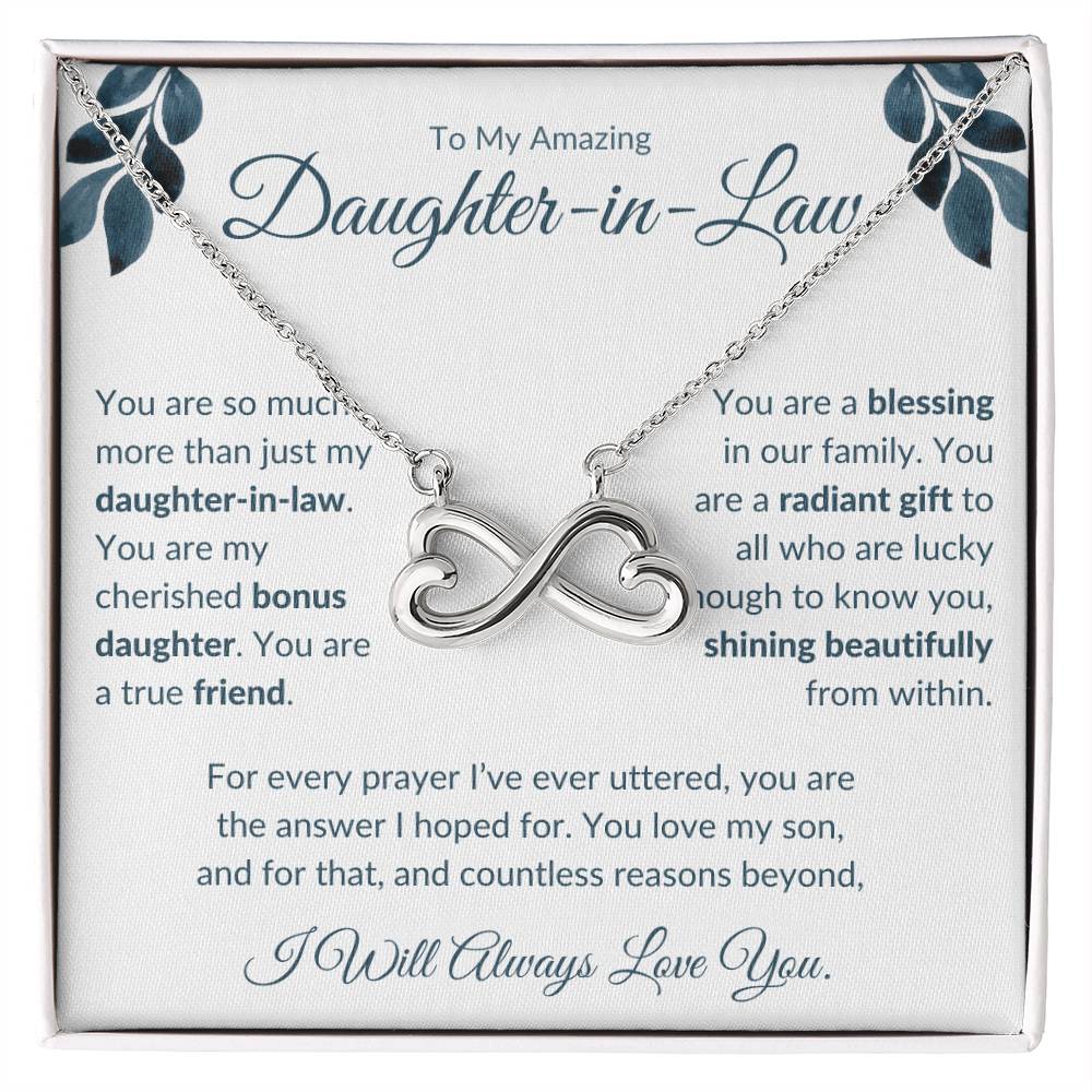 Endless Love Necklace For Daughter-In-Law - Leafy White