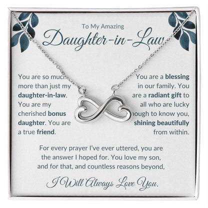 Endless Love Necklace For Daughter-In-Law - Leafy White