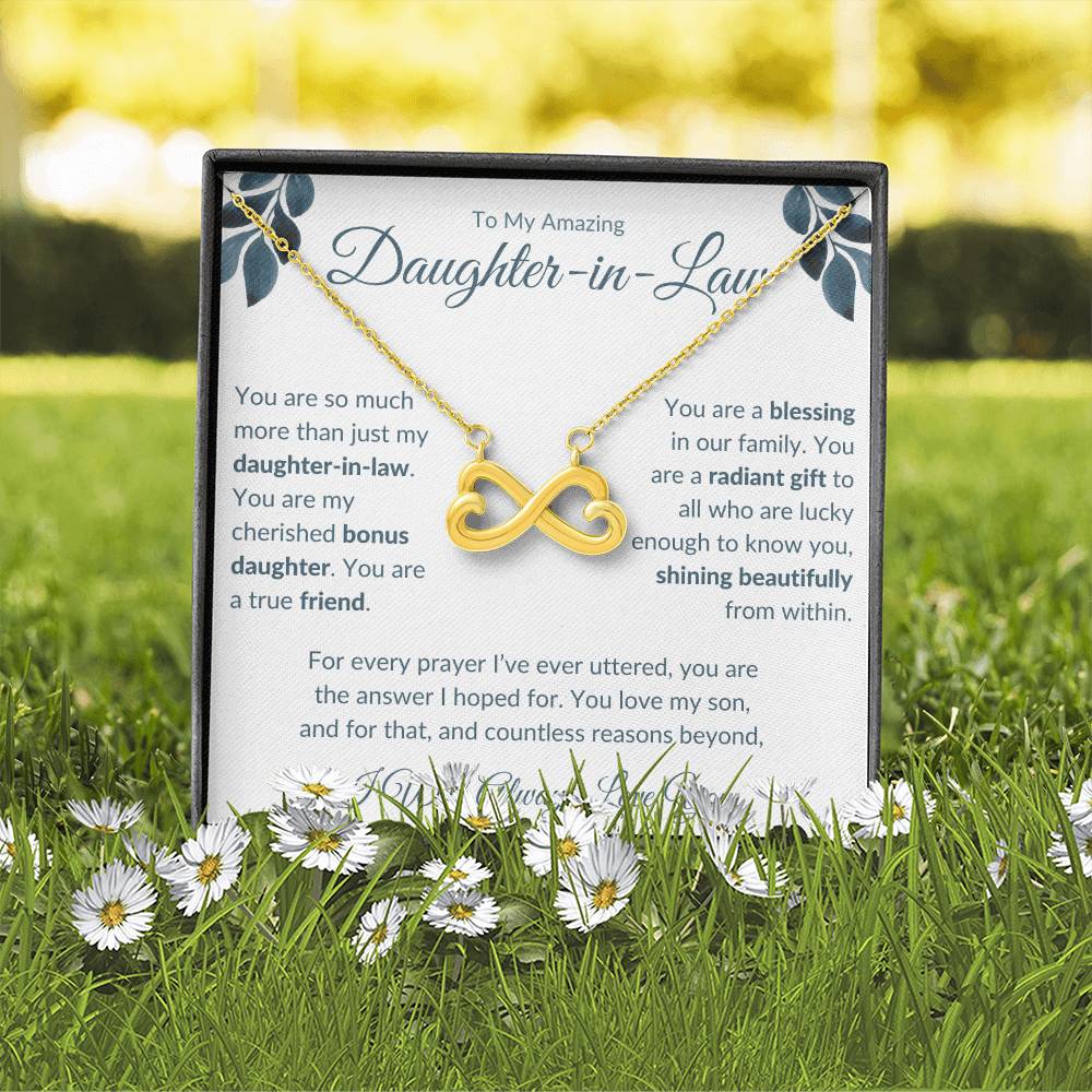 Endless Love Necklace For Daughter-In-Law - Leafy White