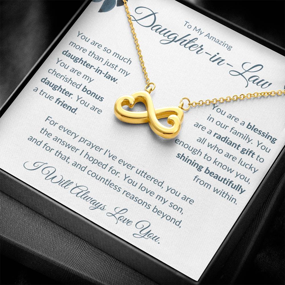 Endless Love Necklace For Daughter-In-Law - Leafy White