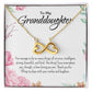 Endless Love Necklace For Granddaughter - Corner Roses on White