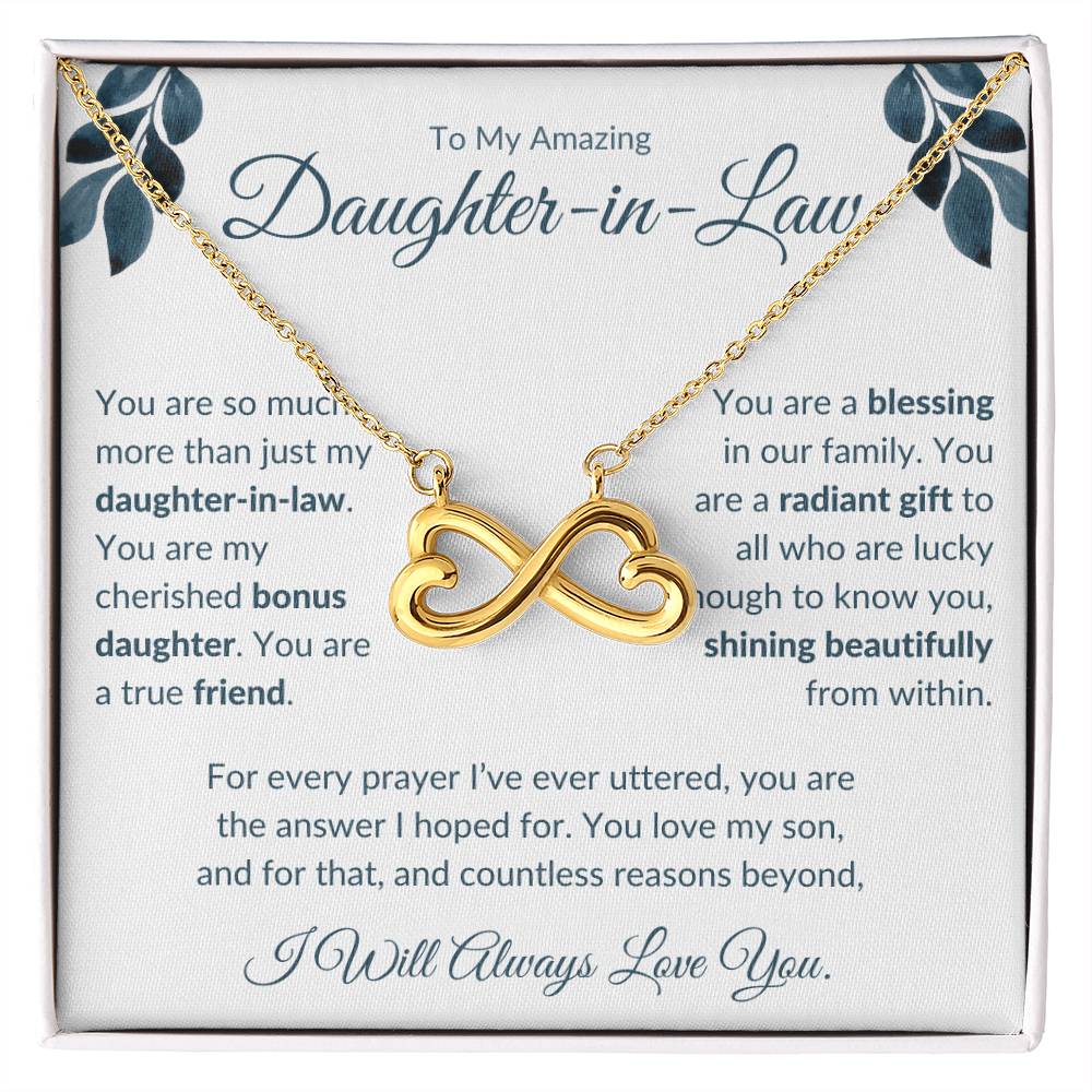 Endless Love Necklace For Daughter-In-Law - Leafy White