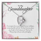 Forever Love Necklace For Granddaughter - Corner Roses on White