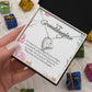 Forever Love Necklace For Granddaughter - Corner Roses on White