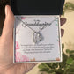 Forever Love Necklace For Granddaughter - Corner Roses on White