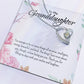 Forever Love Necklace For Granddaughter - Corner Roses on White