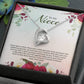 Forever Love Necklace For Niece - Red Flowers