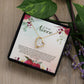 Forever Love Necklace For Niece - Red Flowers