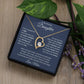 Forever Love Necklace For Daughter - Dark Blue
