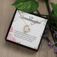 Forever Love Necklace For Granddaughter - Corner Roses on White