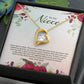 Forever Love Necklace For Niece - Red Flowers