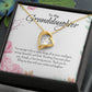 Forever Love Necklace For Granddaughter - Corner Roses on White